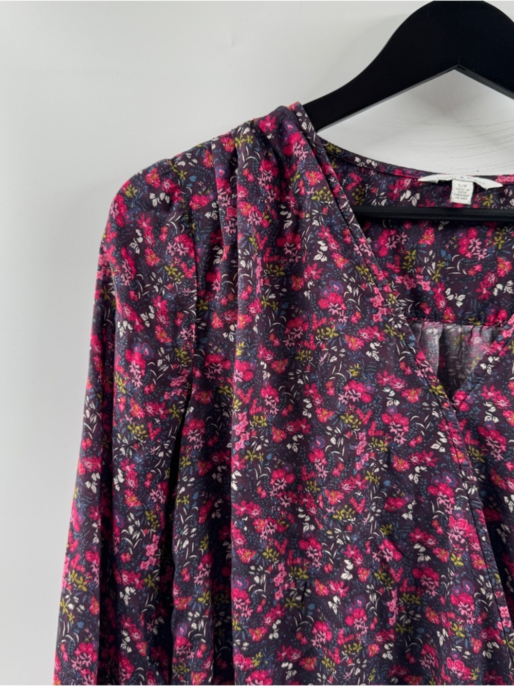 Lucky Brand Floral Wrap Top – Women’s Small Pink Purple - Picture 2 of 7